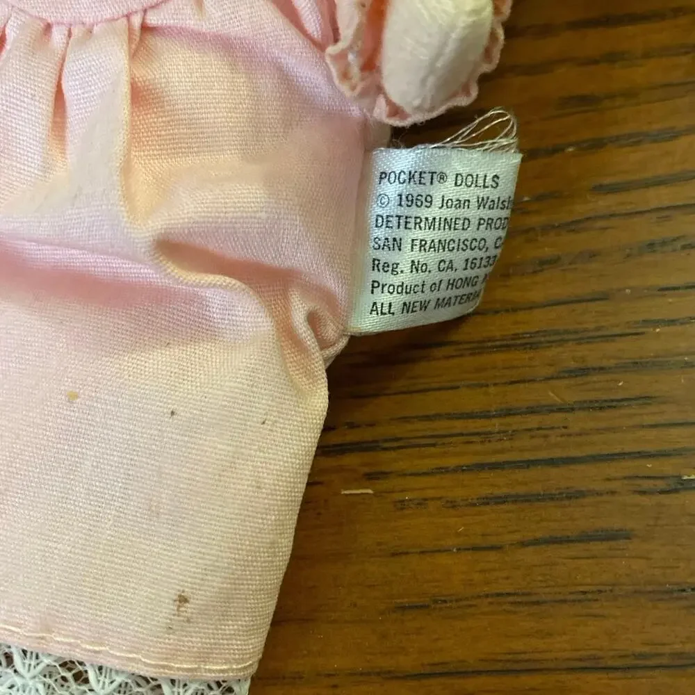 VTG JOAN WALSH ANGLUND Cloth Pocket Doll SLEEPYTIME Girl Raincoat Boy Pair Dolly